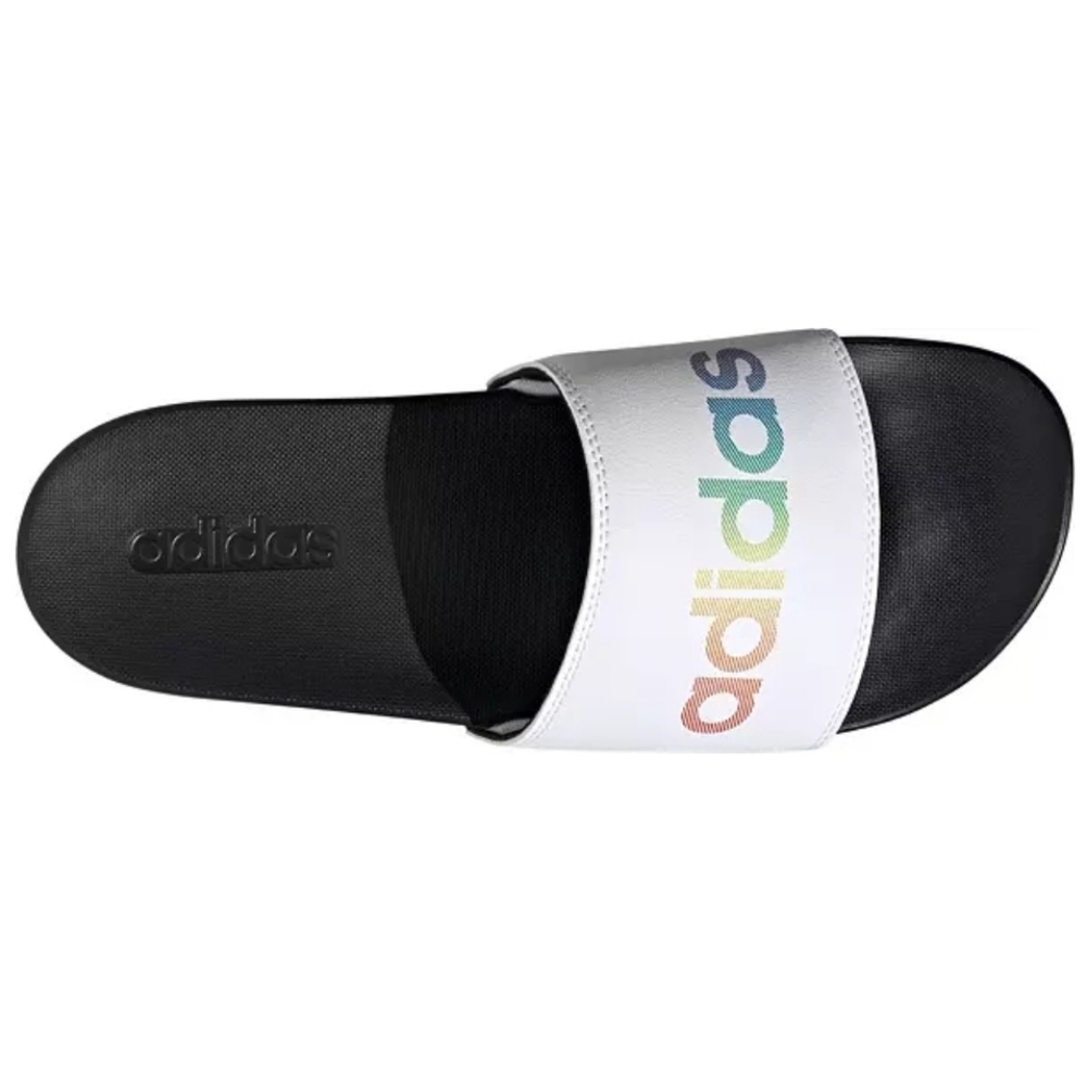 NEW Adidas Adilette PRIDE Slides White Rainbow Mens 11 or Women's 12